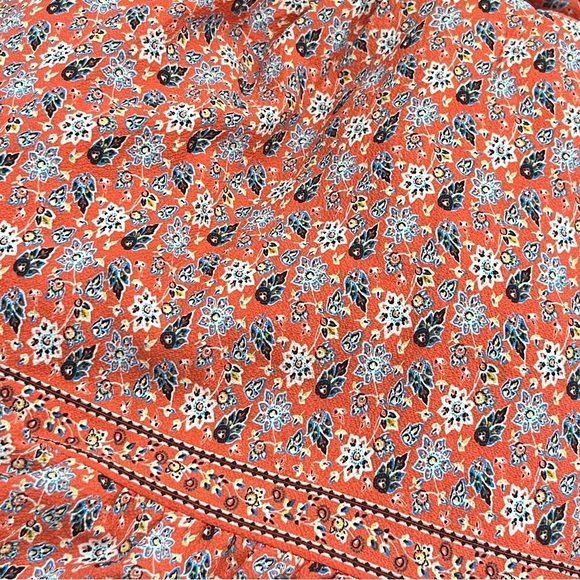 Max Studio Maxi Dress Elbow Length Sleeve Tiered Floral Print Size Small - Picture 12 of 13